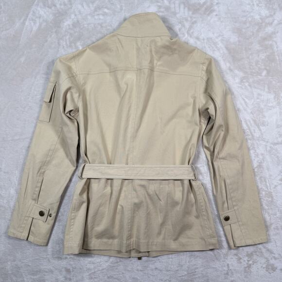 VTG Ralph Lauren Black Label Belted Beige Safari Jacket Womens Size 6 USA Made - Picture 4 of 13